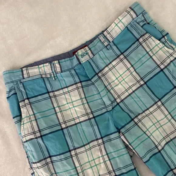 Sky blue and white plaid Merona shorts - Picture 3 of 17